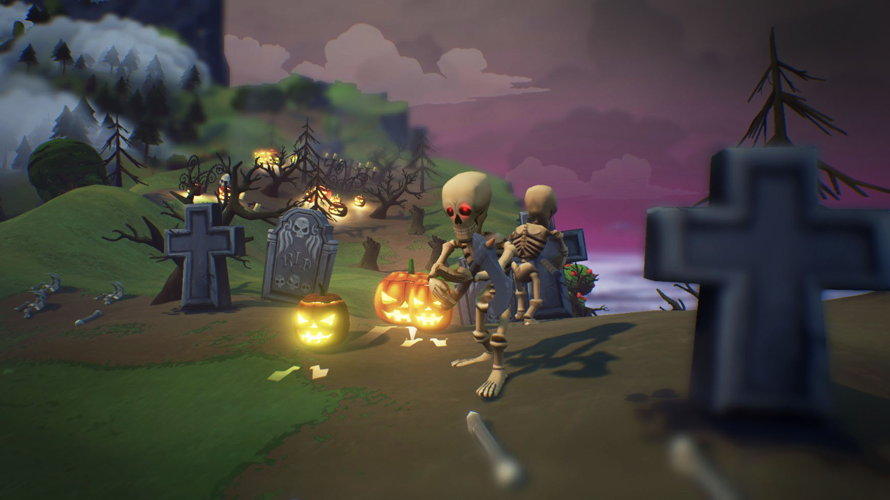 Skeletons_and_glowing_Pumpkins_day